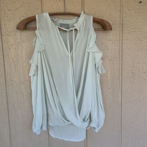 Anthropologie Cold Shoulder long peasant blouse